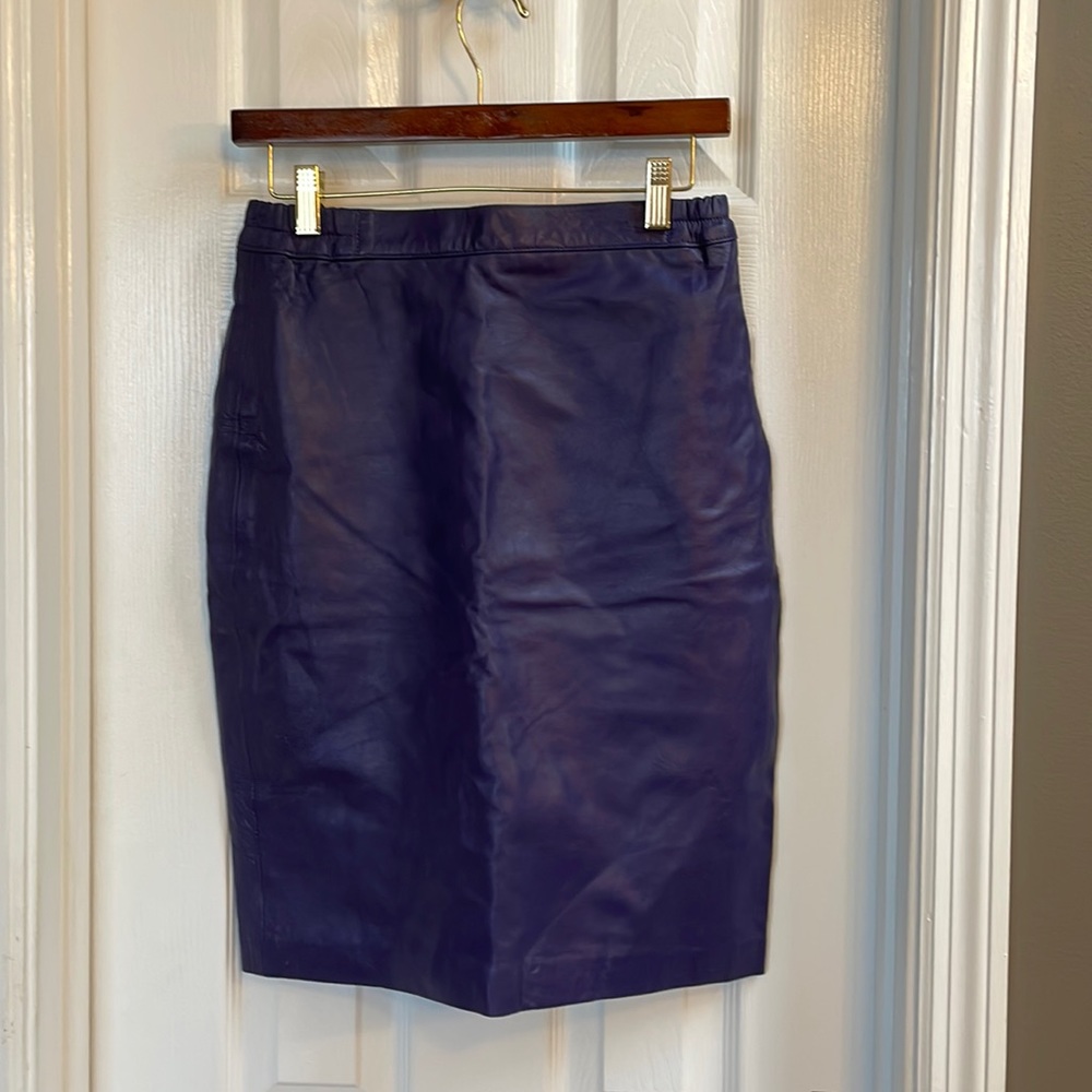 Purple Leather Skirt